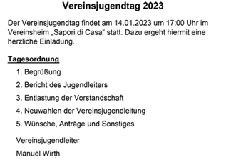 Vereinsjugendtag 2023