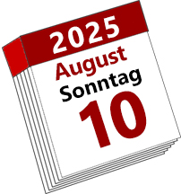 kalenderblatt 2025 sonntag